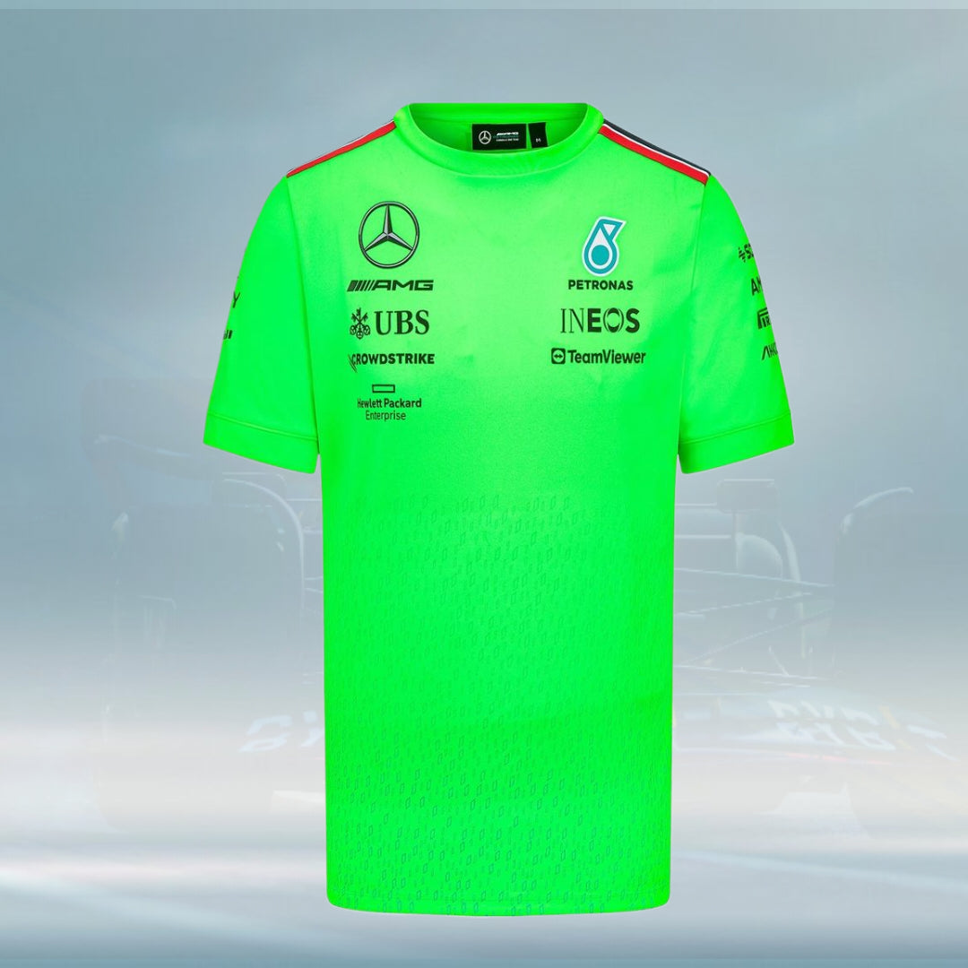 2023 Set Up Team Mercedes AMG F1 Men's T-shirt - Rental Sports