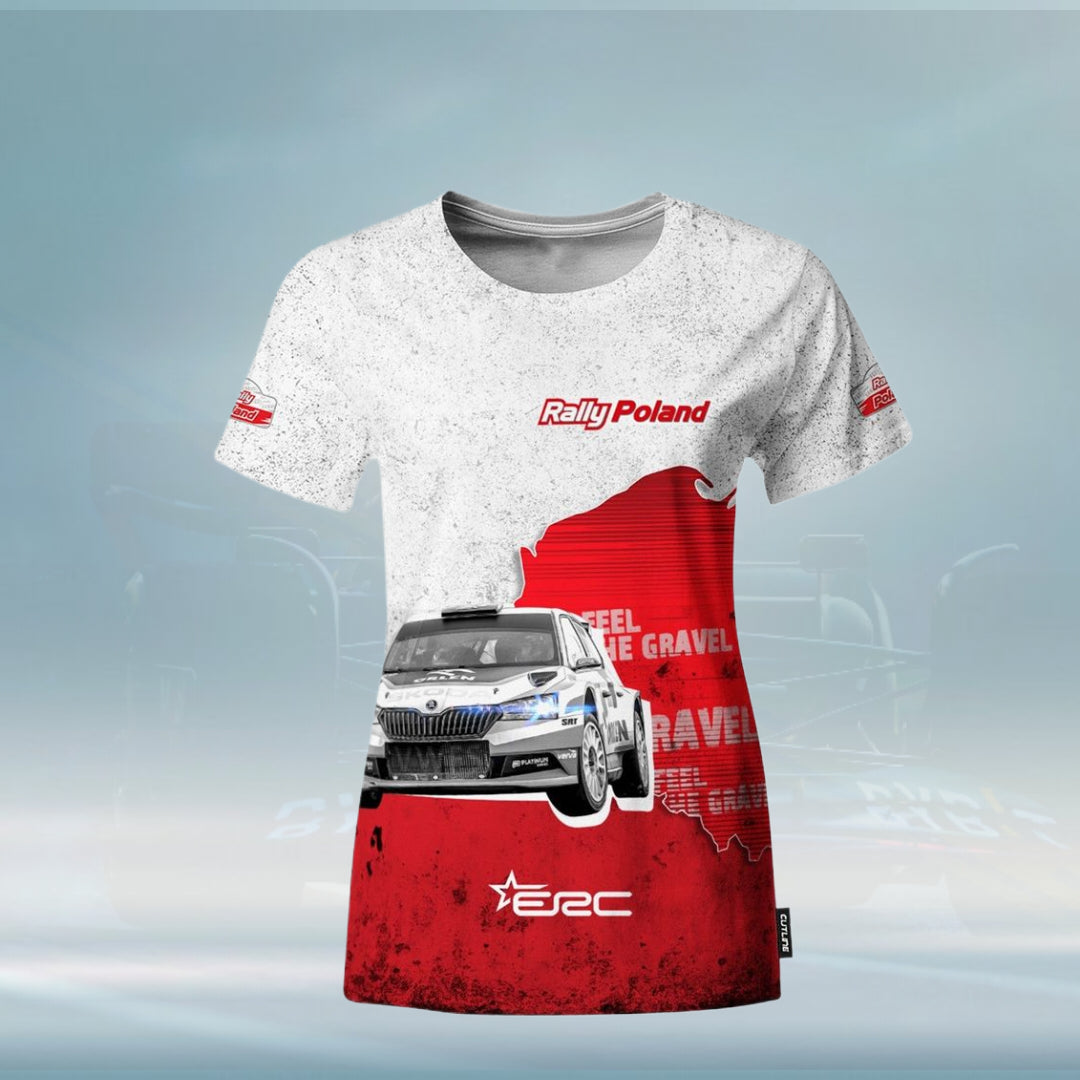 Rally Poland ERC Ladies T-shirt red - Rental Sports