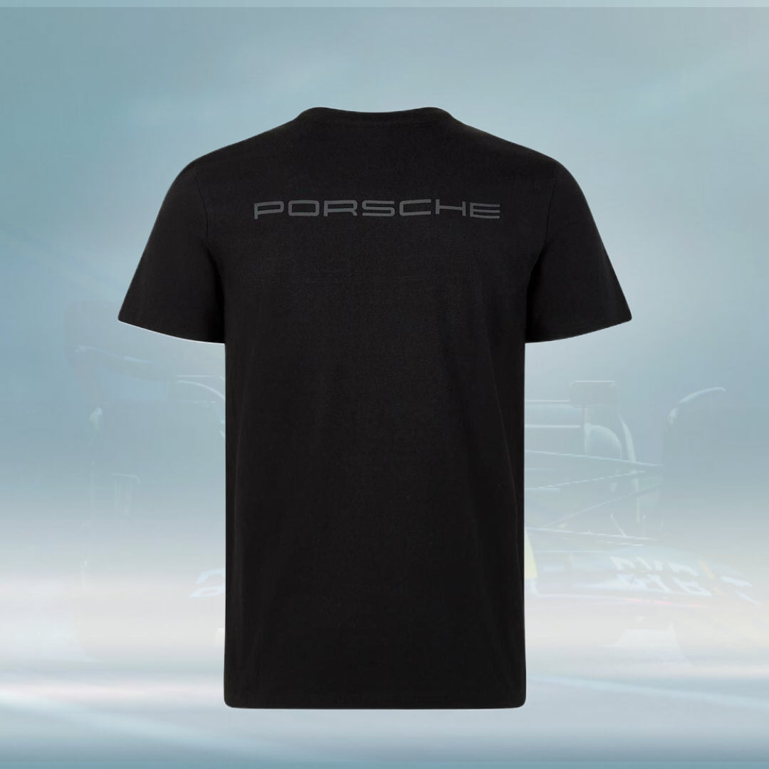 Porsche Germany Mens Logo T-Shirt Black - Rental Sports