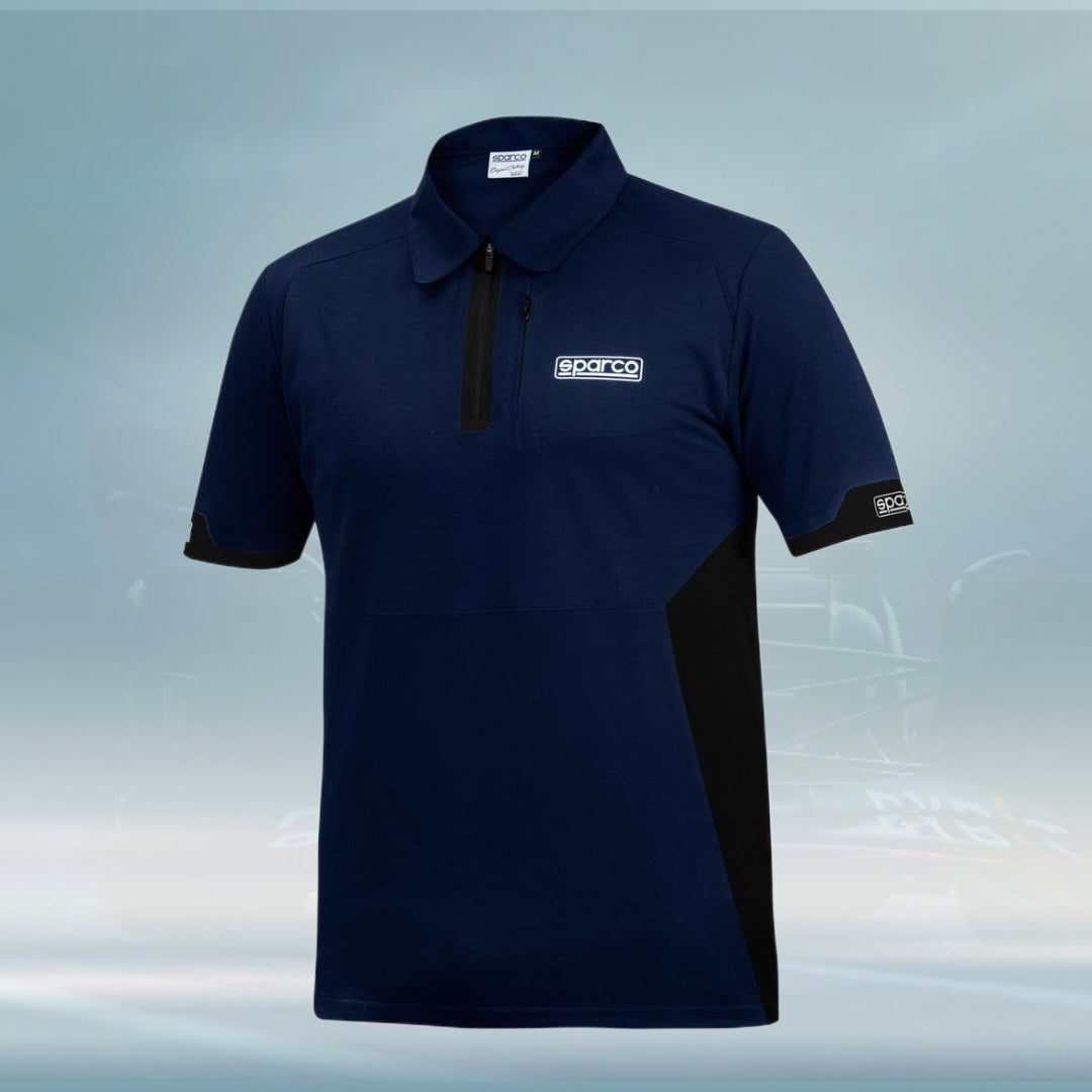 Sparco MY22 Italy Mens Zip Poloshirt - Rental Sports