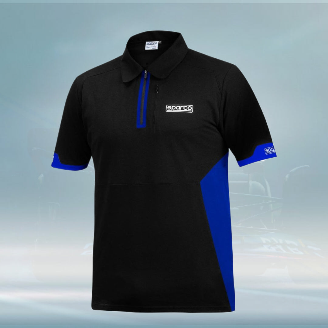 Sparco MY22 Italy Mens Zip Poloshirt - Rental Sports