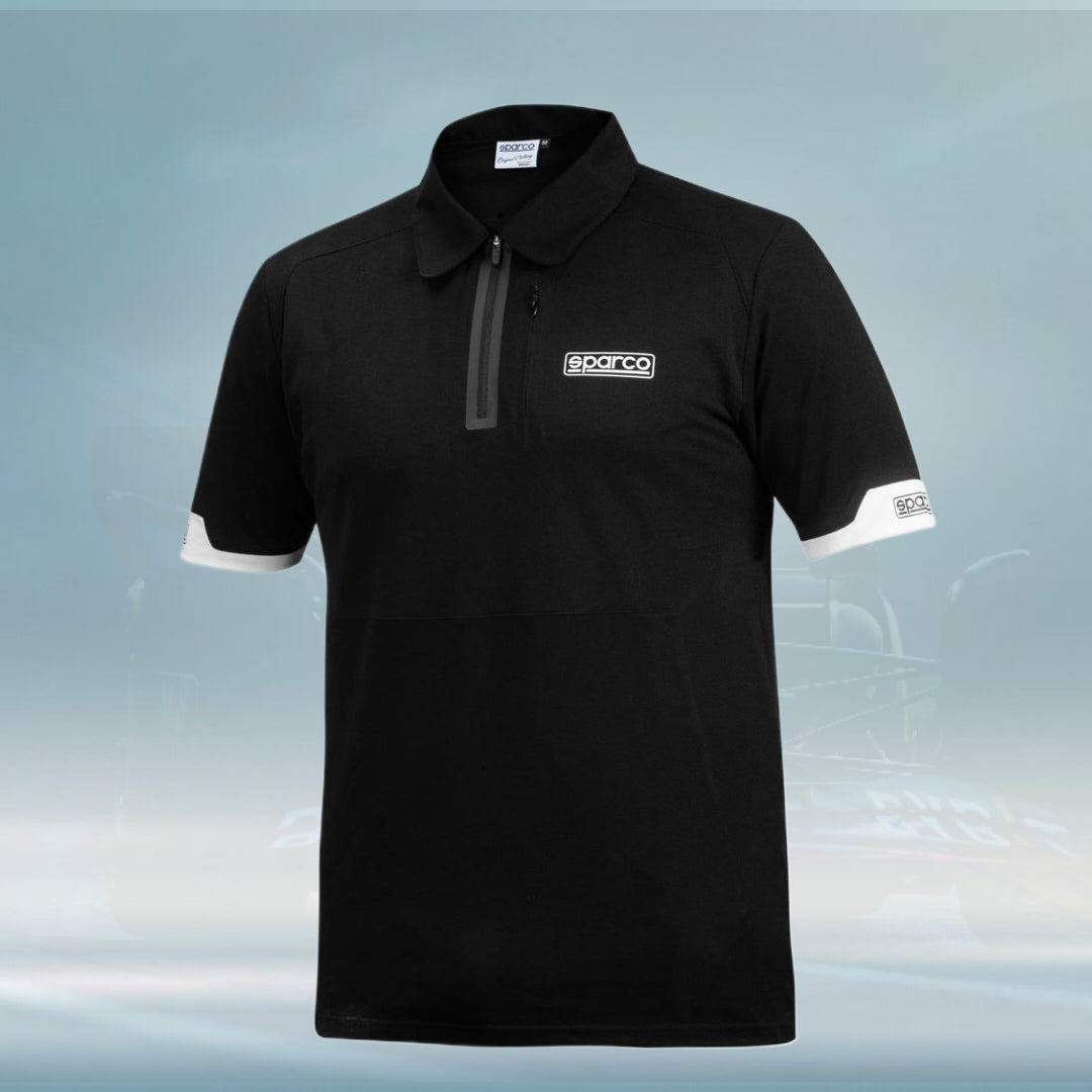 Sparco MY22 Italy Mens Zip Poloshirt - Rental Sports