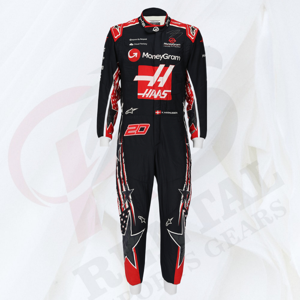 2023 KEVIN MAGNUSSENAAS F1 TEAM RACE SUIT - UNITED STATES GP - Rental Sports