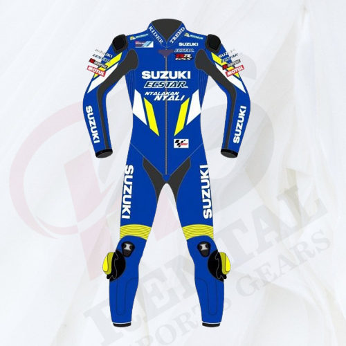 ANDREA IANNONE SUZUKI MOTOGP 2018 LEATHER SUIT BLUE - Rental Sports