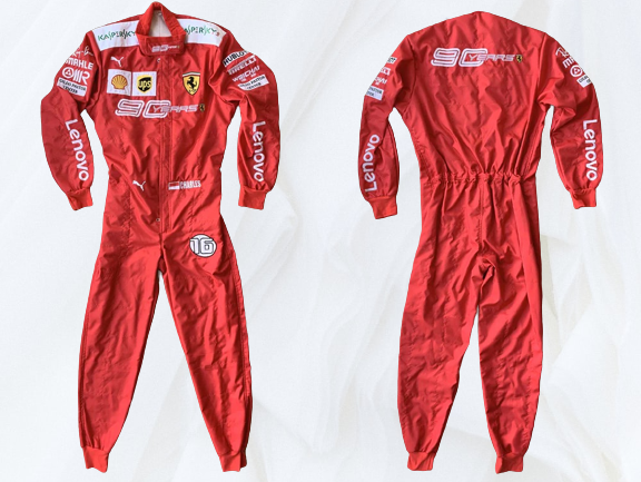 Charles Leclerc 2019 Ferrari 90Years Embroidered race suit | F1 Replica Embroidery Race Suit - Rental Sports