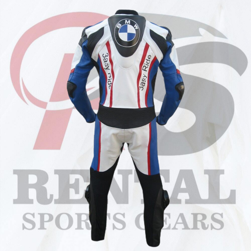 BMW Cowhide Leather Motorcycle Suit Biker Racing Suit CE Padding - Rental Sports