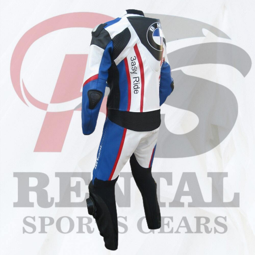 BMW Cowhide Leather Motorcycle Suit Biker Racing Suit CE Padding - Rental Sports