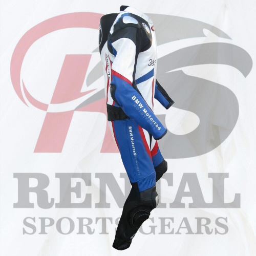 BMW Cowhide Leather Motorcycle Suit Biker Racing Suit CE Padding - Rental Sports