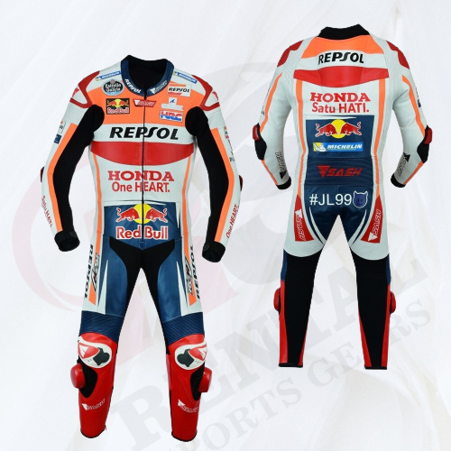 Jorge Lorenzo Honda Repsol MotoGp 2019 Suit Cowhide Motorcyle Suit - Rental Sports