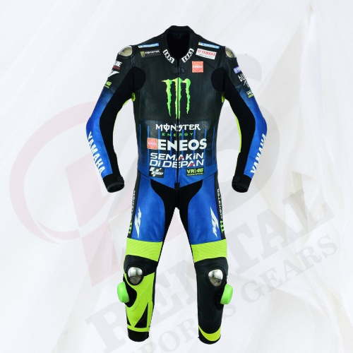 Valentino Rossi Monster Cowhide Motorcyle MotoGP Racing Suit - Rental Sports