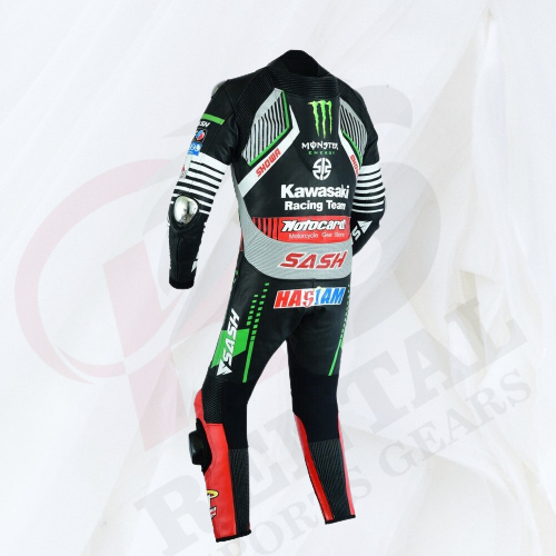Leon Haslam MotoGP Wsbk 2019 Cowhide Motorcyle Racer Suit CE Padding - Rental Sports