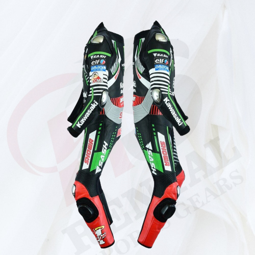 Leon Haslam MotoGP Wsbk 2019 Cowhide Motorcyle Racer Suit CE Padding - Rental Sports