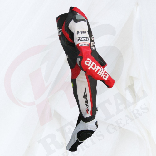 Aprila Cowhide Leather Motorcyle Suit Racing Biker Suit CE Padding - Rental Sports