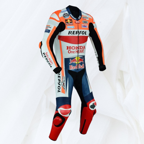 Marc Marquez Honda Repsol MotoGP 2019 Cowhide MotorBike Racing Suit - Rental Sports