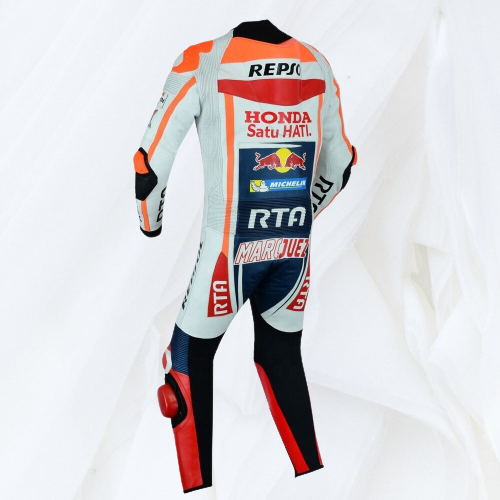 Marc Marquez Honda Repsol MotoGP 2019 Cowhide MotorBike Racing Suit - Rental Sports