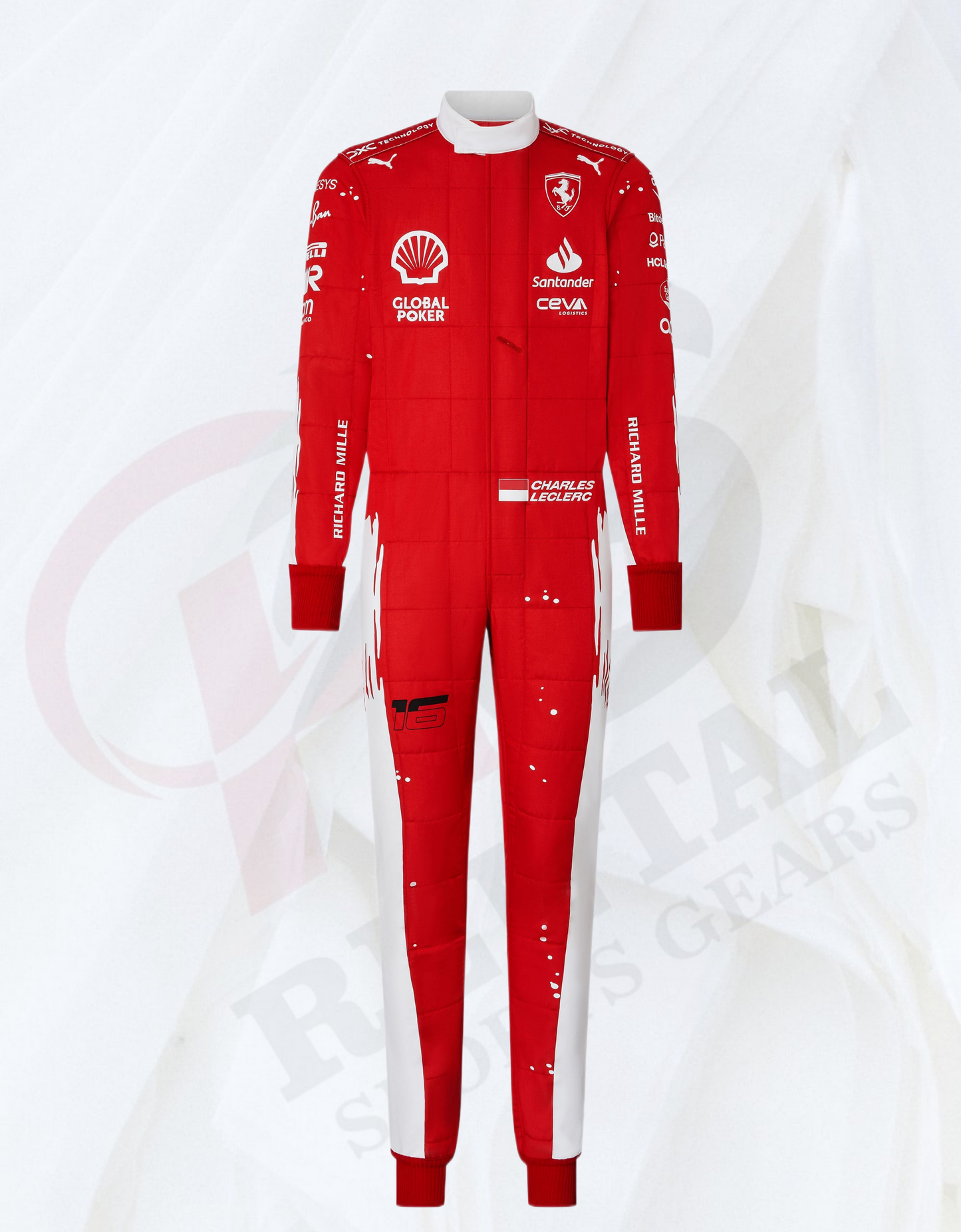 Charles Leclrec 2023 Ferrari Las Vegas Race suit F1 - Rental Sports