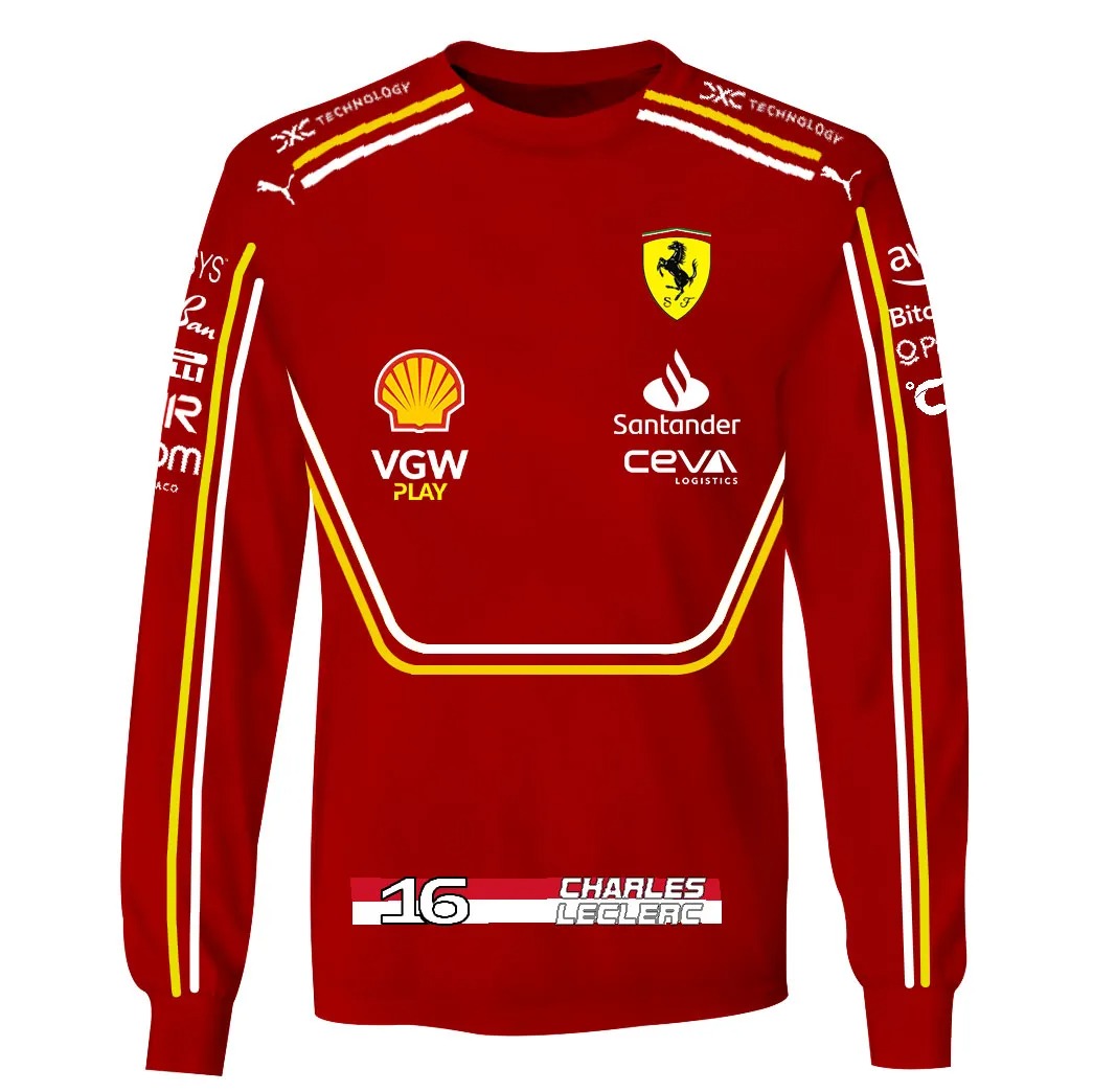 Charles Leclerc Scuderia Ferrari Race shirts - Rental Sports