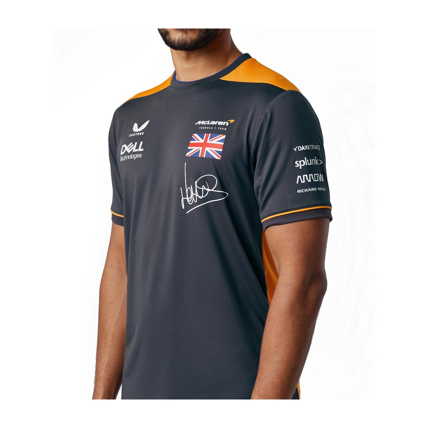 2022 McLaren F1 Mens Norris Team T-Shirt Grey - Rental Sports
