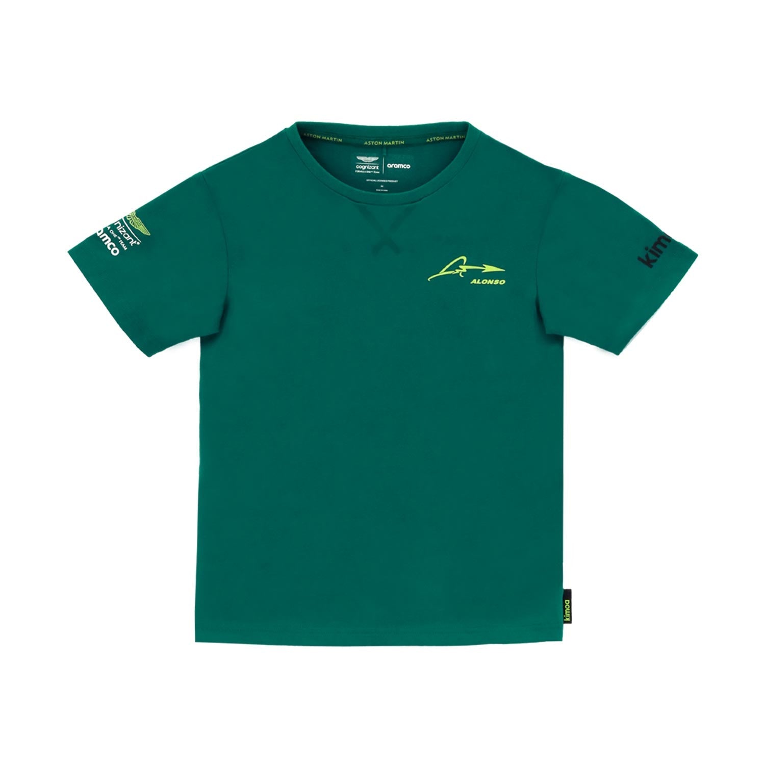 2023 Aston Martin UK F1 Mens Alonso Kimoa T-shirt green