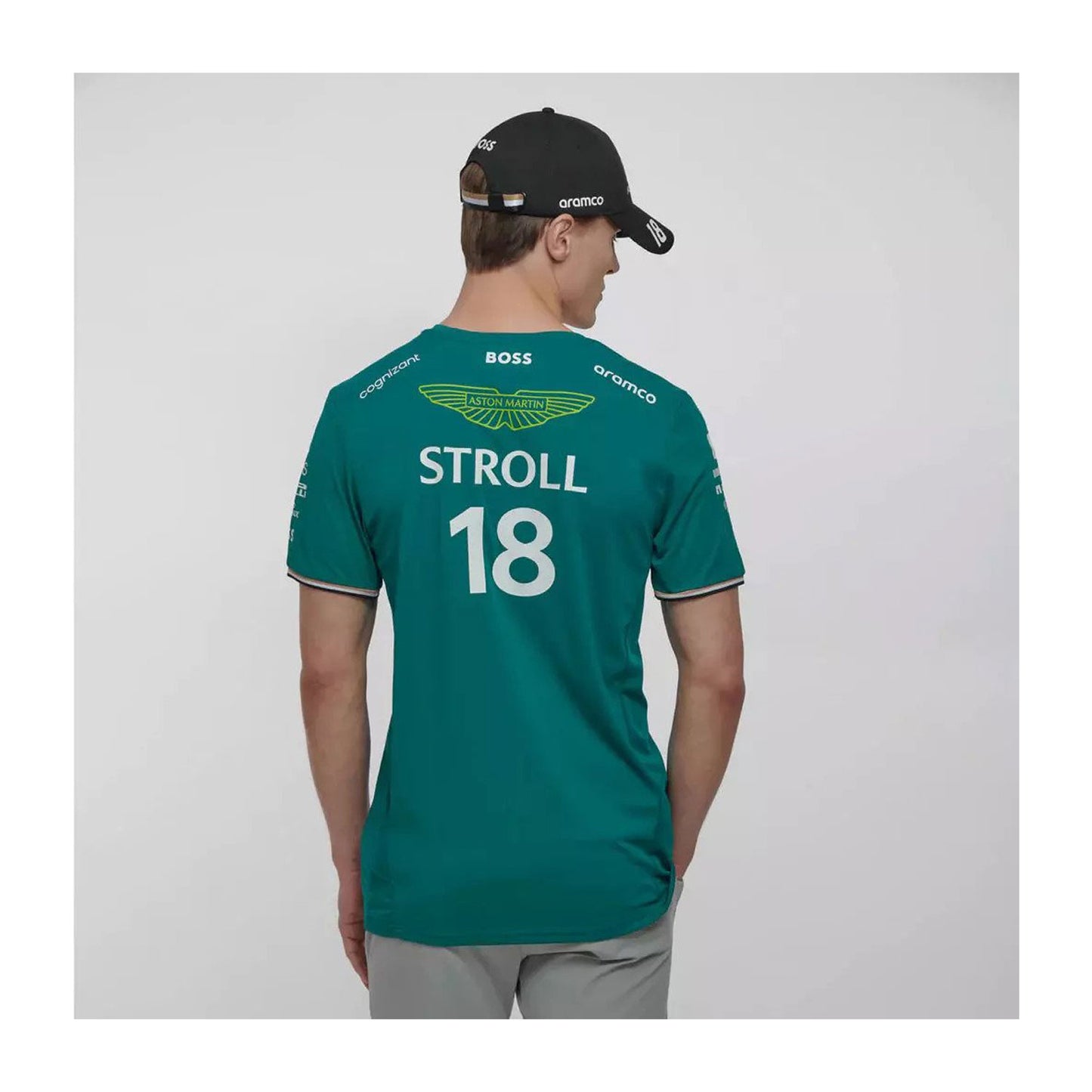 2023 Aston Martin UK F1 Mens Stroll Team T-shirt - Rental Sports