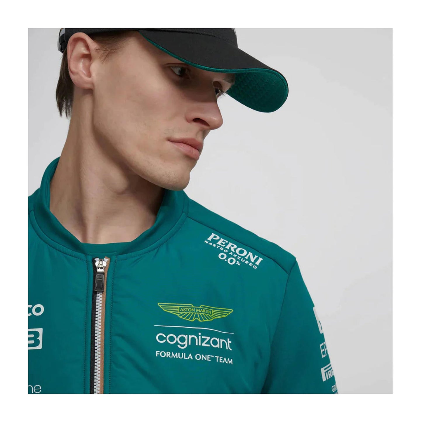 2023 Aston Martin UK F1 Mens Team Hybrid Jacket - Rental Sports
