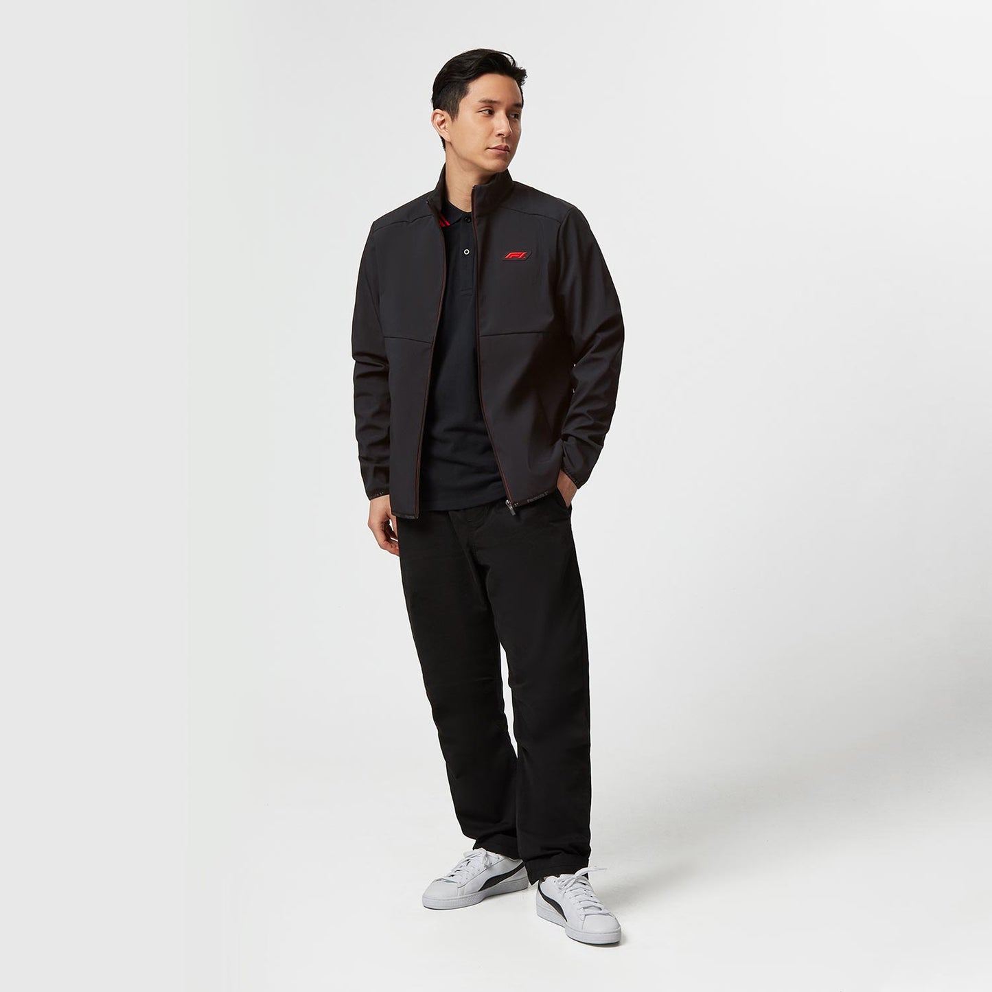 2023 Formula 1 Mens Logo Softshell Jacket Black - Rental Sports