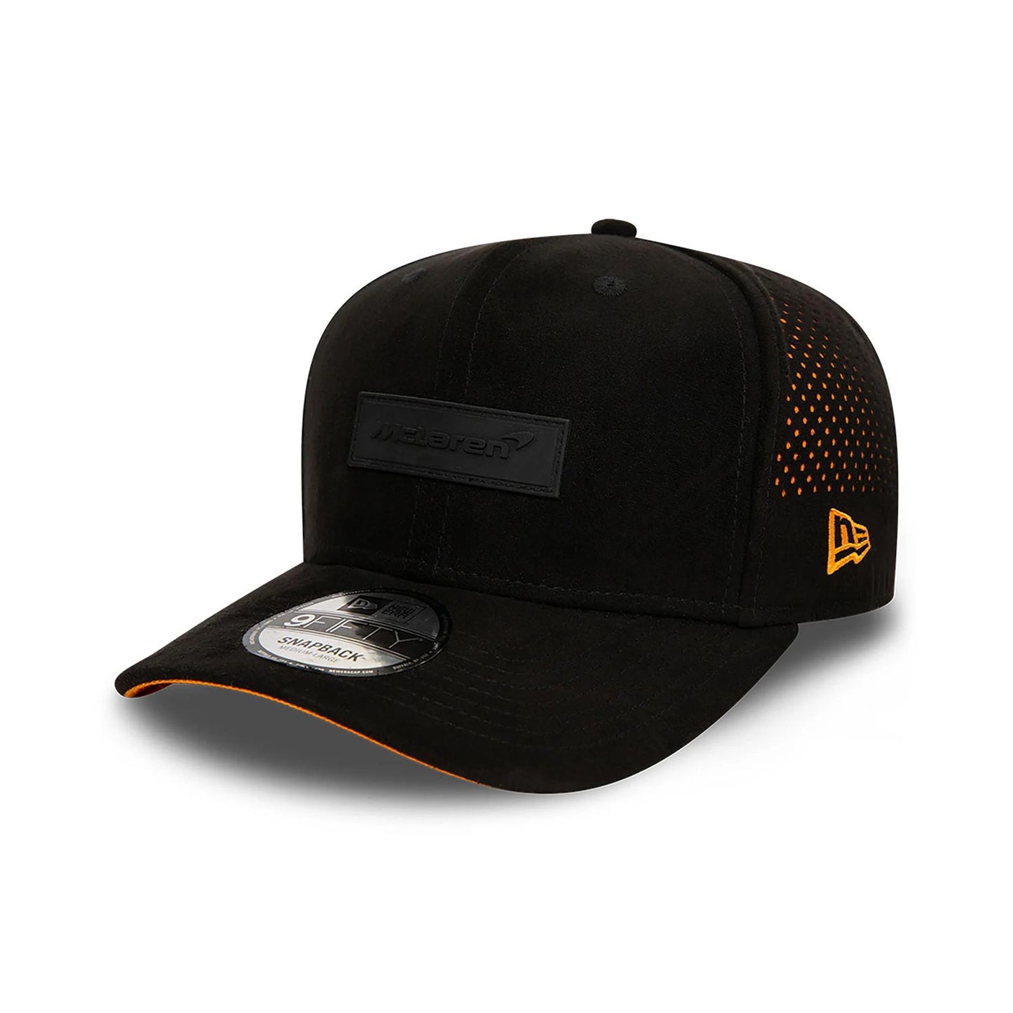 2023 McLaren F1 UK Mens Suede Perforated Baseball Cap - Rental Sports