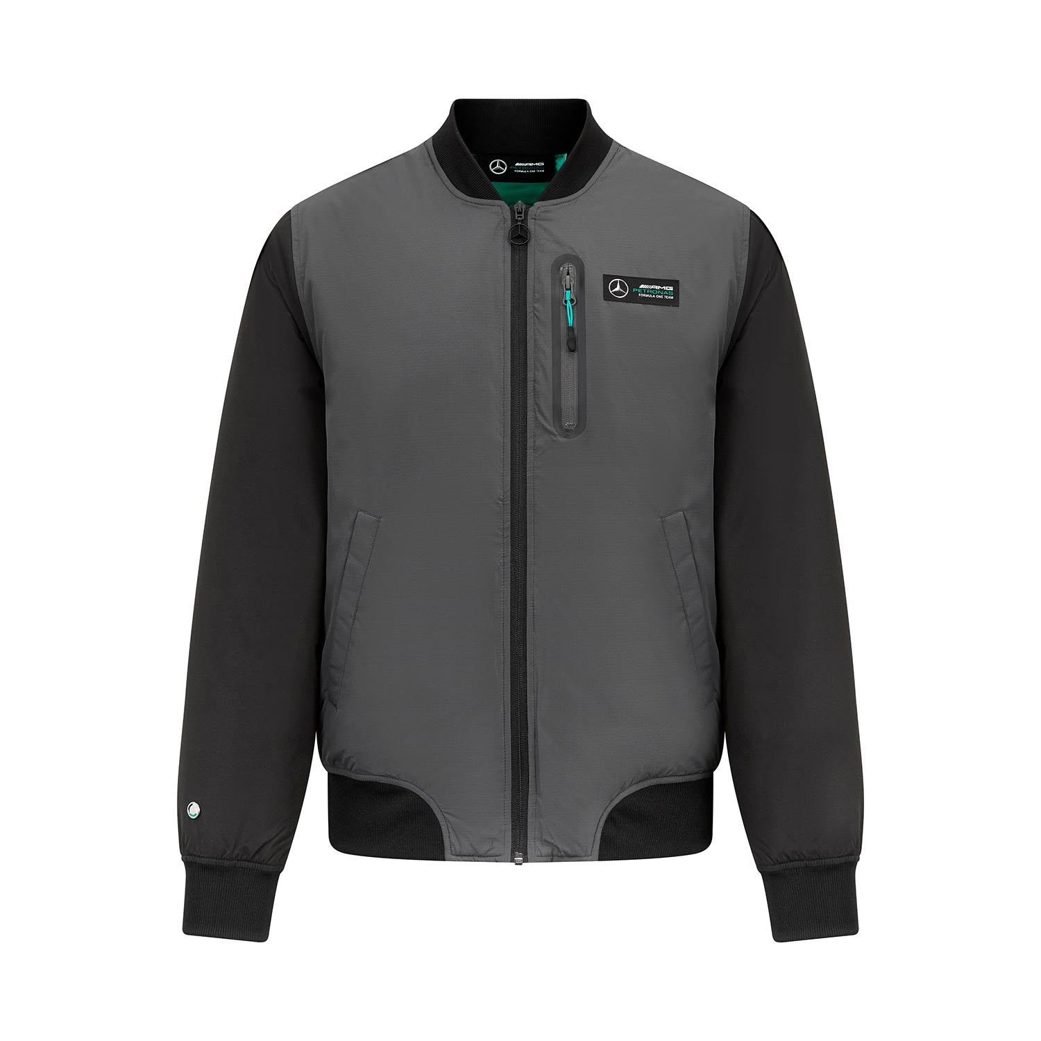 2023 Men's Bomber Grey Mercedes AMG F1 Jacket