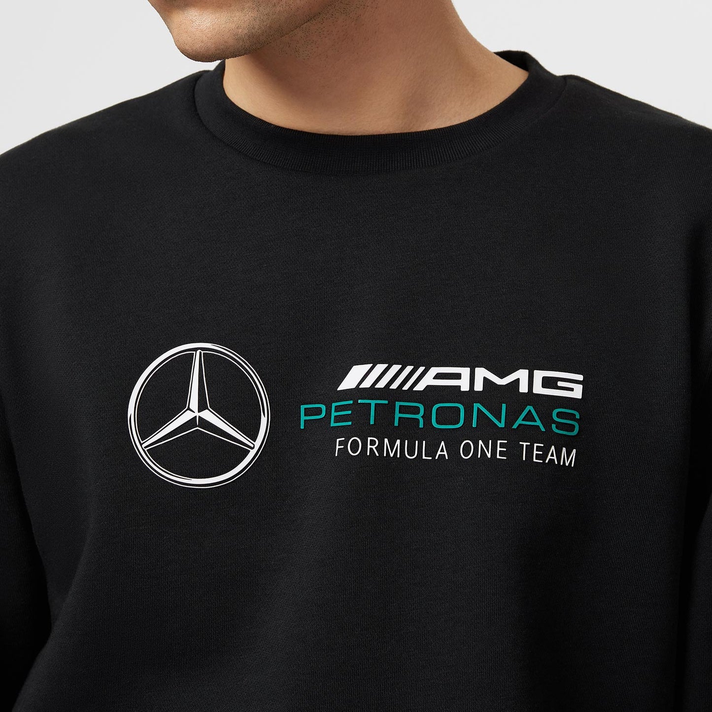 2023 Men's Crew Logo Black Mercedes AMG F1 - Rental Sports