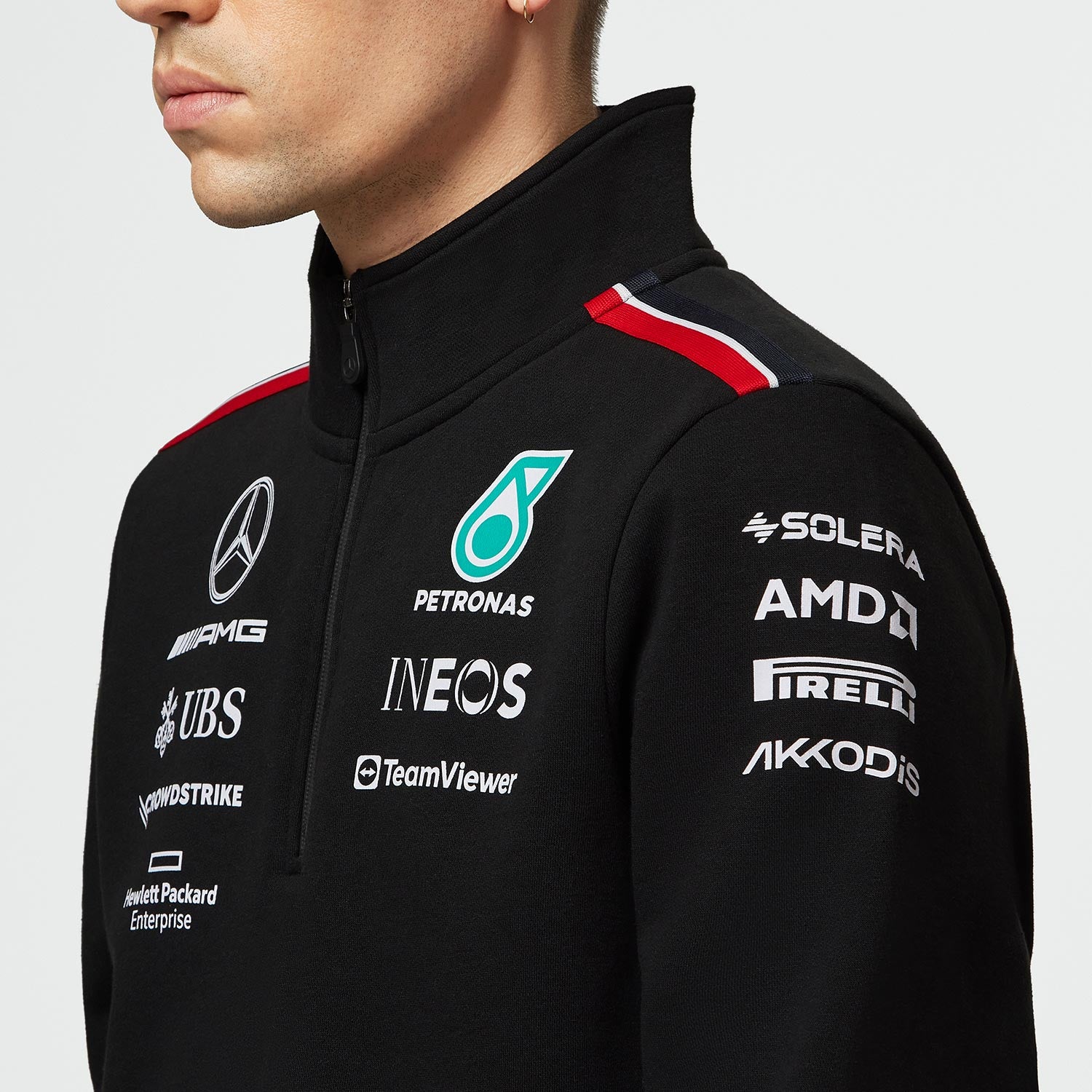 2023 Men's Hoodie 1/4 Zip Team Mercedes AMG F1