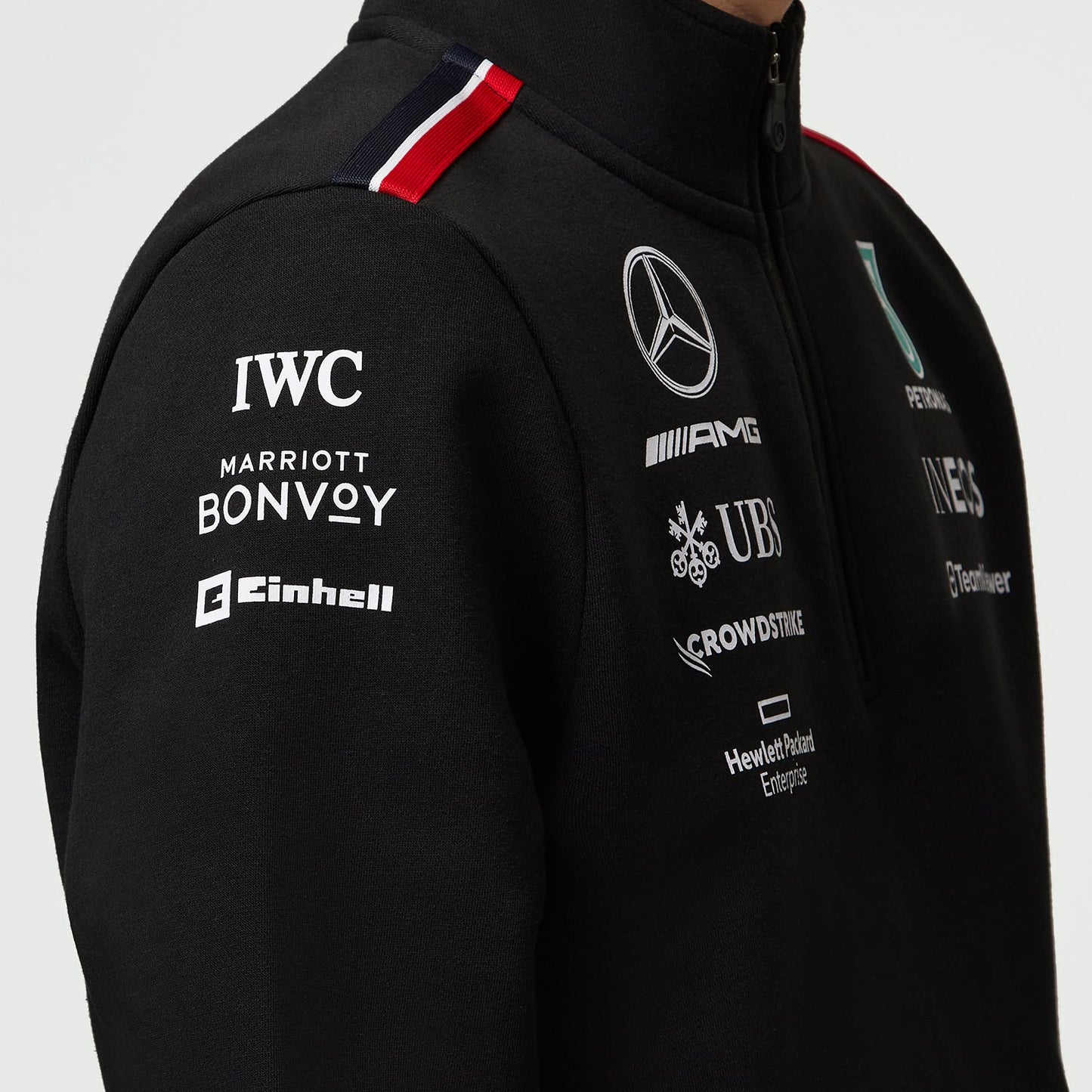 2023 Men's Hoodie 1/4 Zip Team Mercedes AMG F1 - Rental Sports