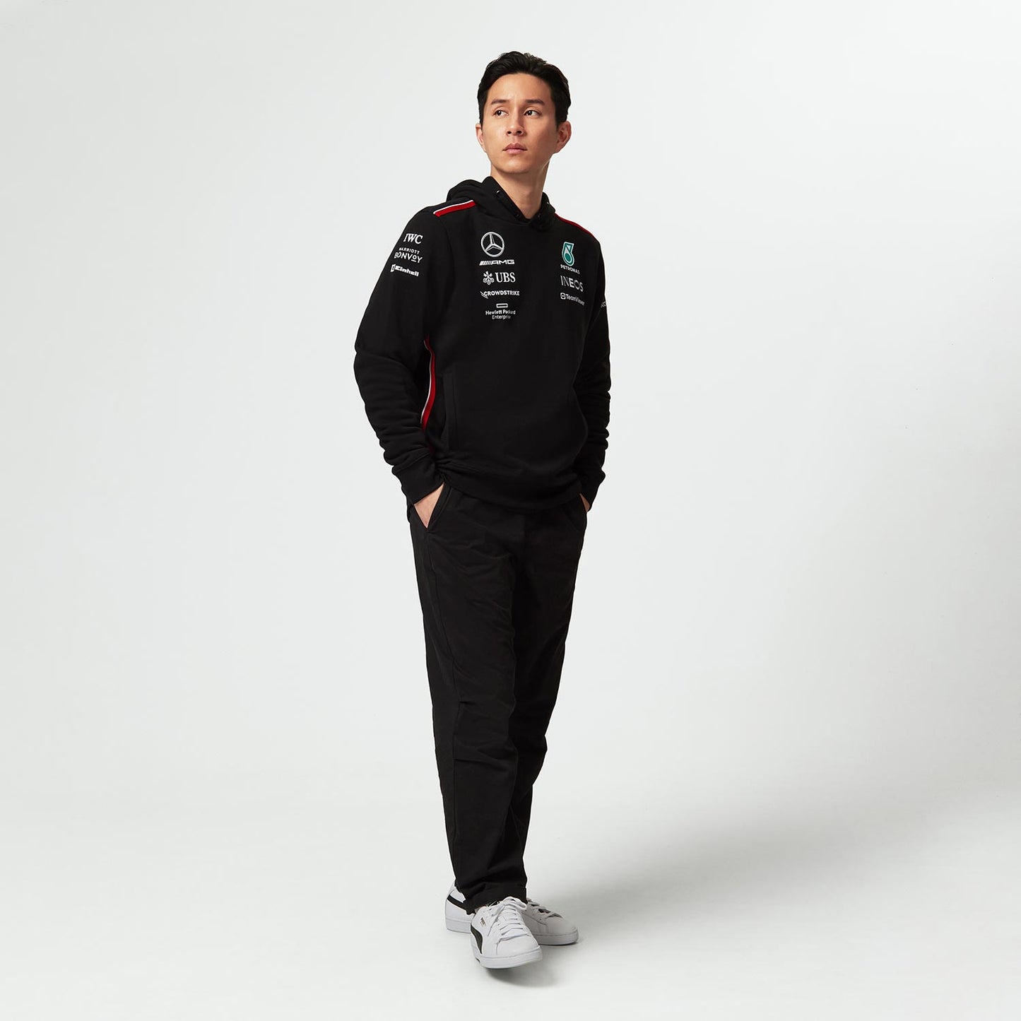2023 Men's Hoodie Team Black Mercedes AMG F1 - Rental Sports