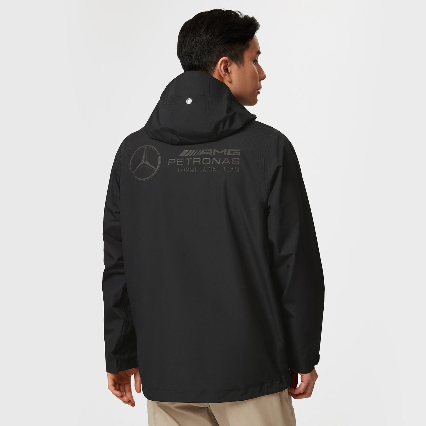 2023 Men's Performance Black Mercedes AMG F1 Jacket - Rental Sports