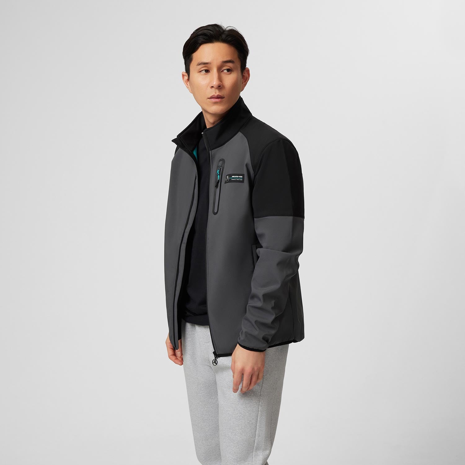 2023 Mercedes AMG F1 Mens Logo Softshell Jacket