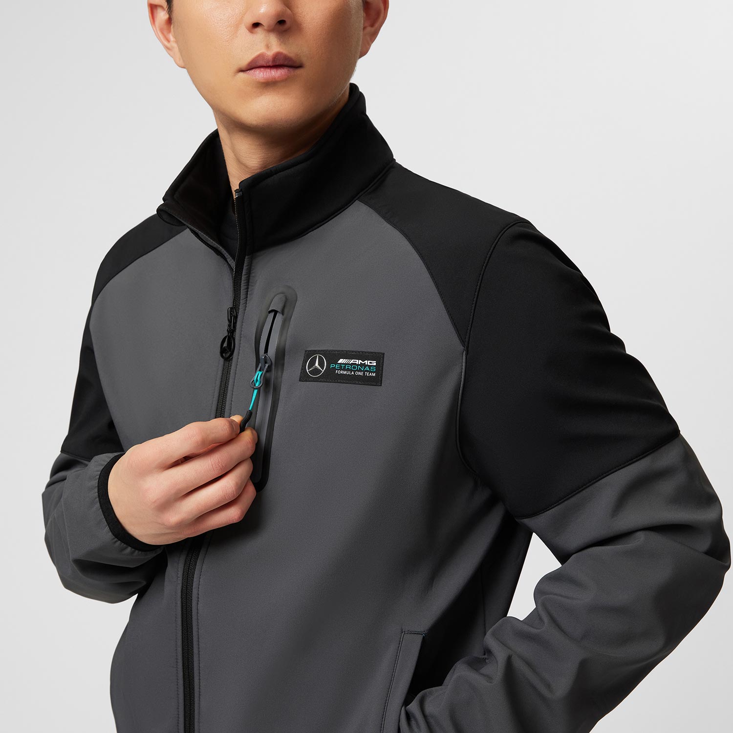 2023 Mercedes AMG F1 Mens Logo Softshell Jacket