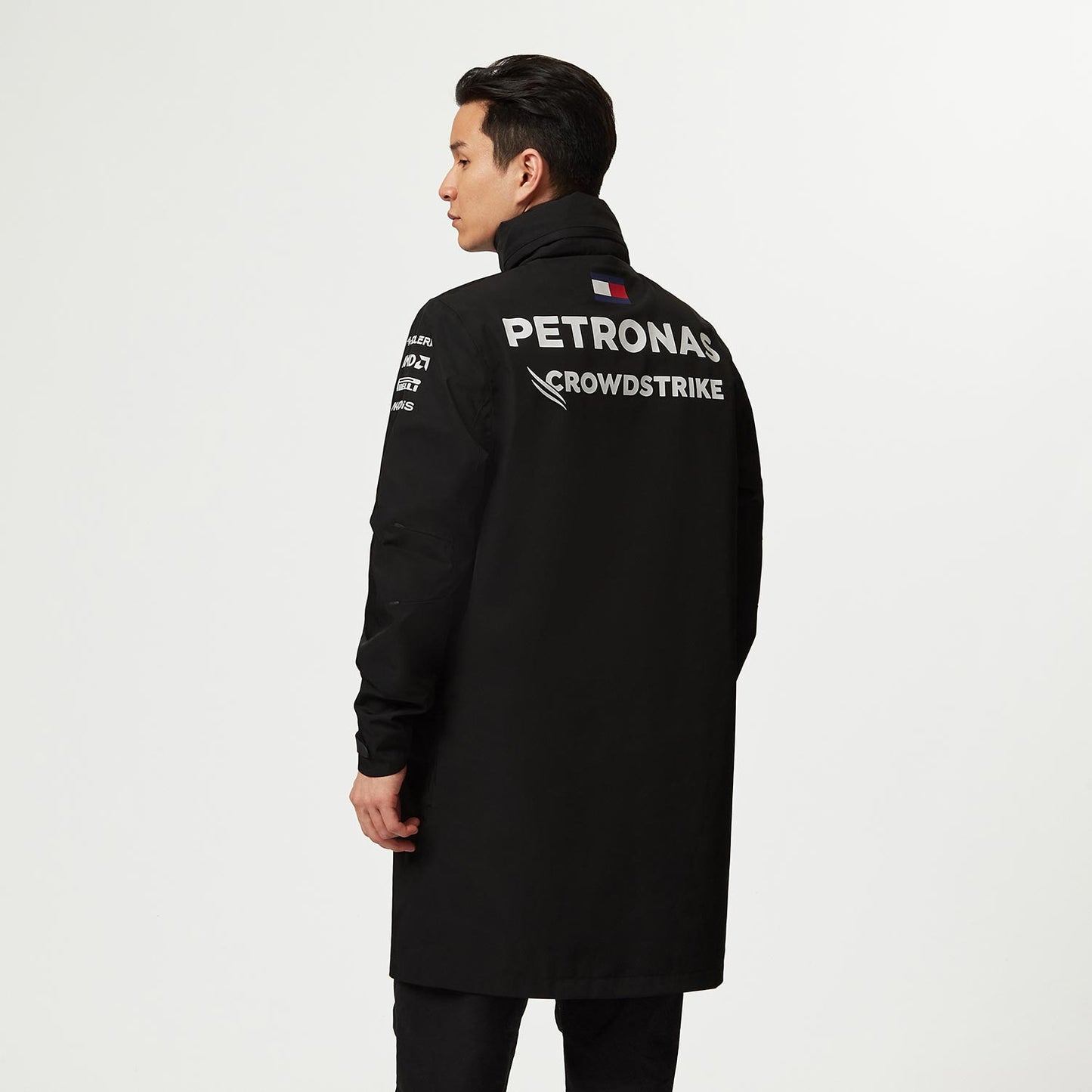 2023 Mercedes AMG Germany F1 Team Mens Rain Jacket Black - Rental Sports