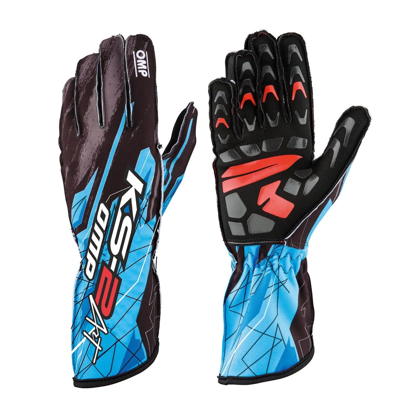 OMP KS-2 ART Karting Gloves Blue - Rental Sports