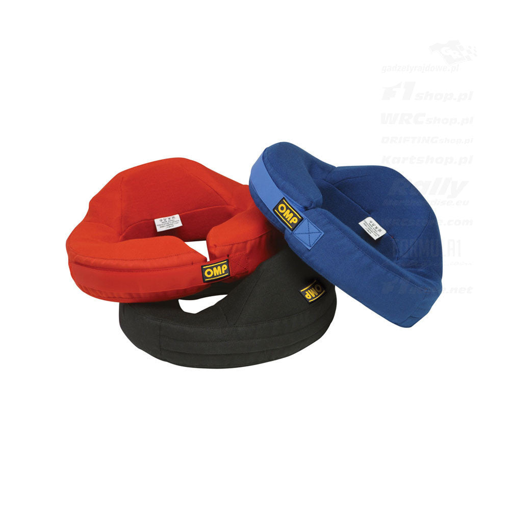 OMP NOMEX neck protector with rear neck support blue - Rental Sports
