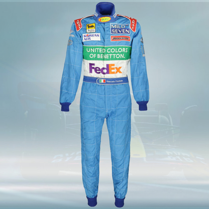 1998 Giancarlo Fisichella Race Worn Benetton F1 Suit