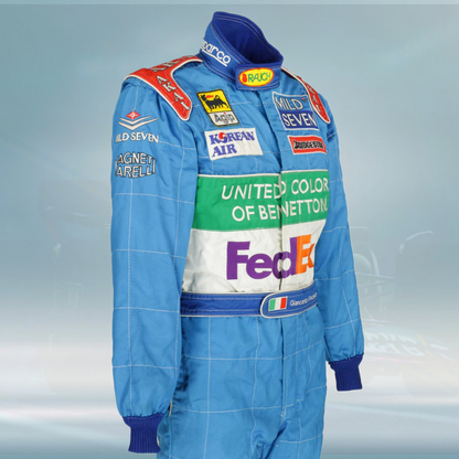 1998 Giancarlo Fisichella Race Worn Benetton F1 Suit