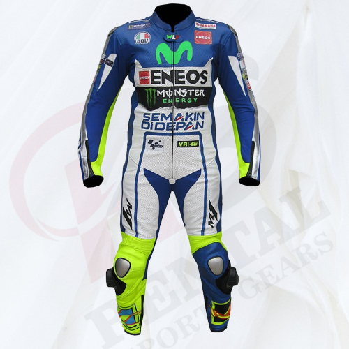 Valentino Rossi Movistar Motorcycle Racing Leather Suit 2015