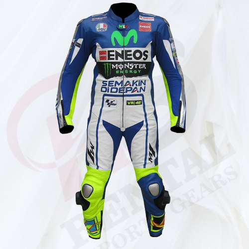 Valentino Rossi Movistar Motorcycle Racing Leather Suit 2015 - Rental Sports