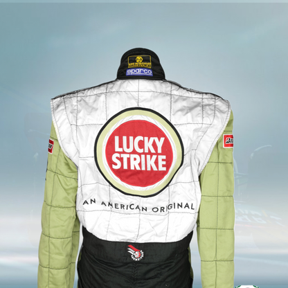 2000 Jacques Villeneuve Australia GP Race BAR Lucky Strike Honda F1 Suit