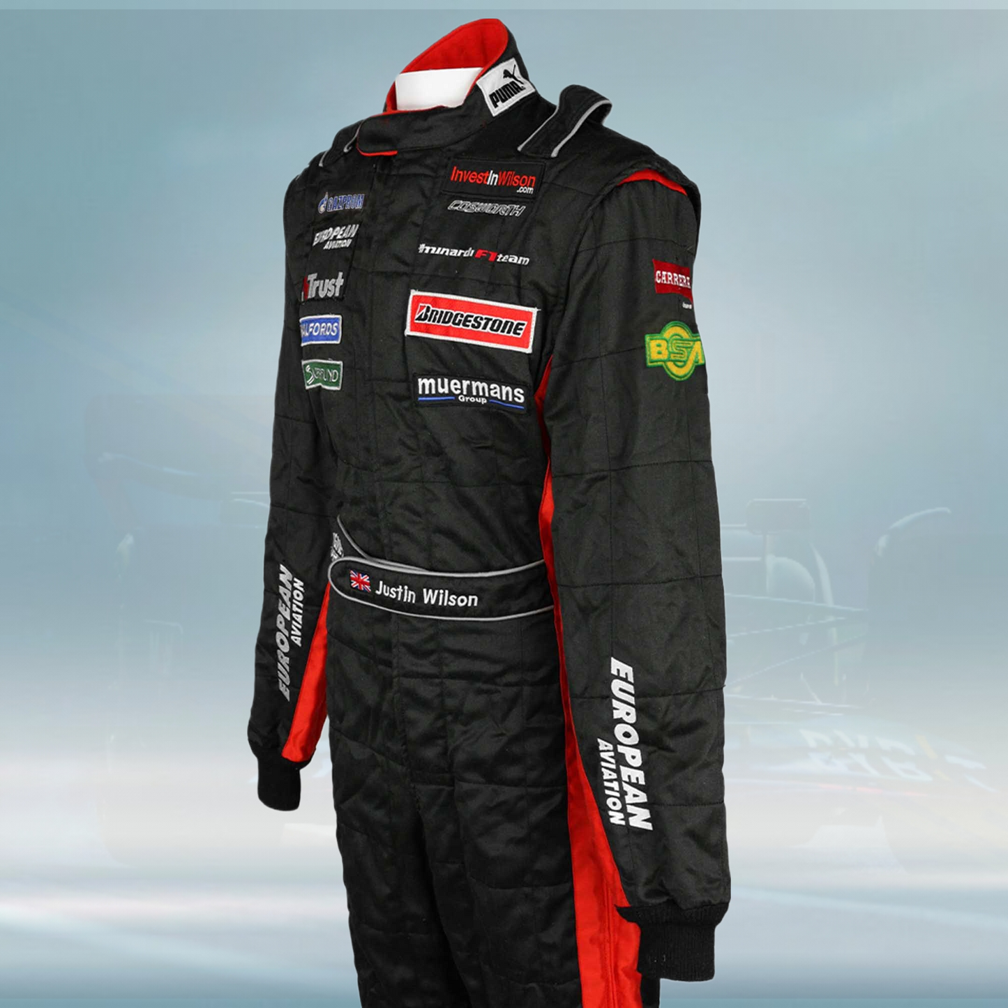 2003 Justin Wilson Very Rare Rookie Minardi F1 Suit