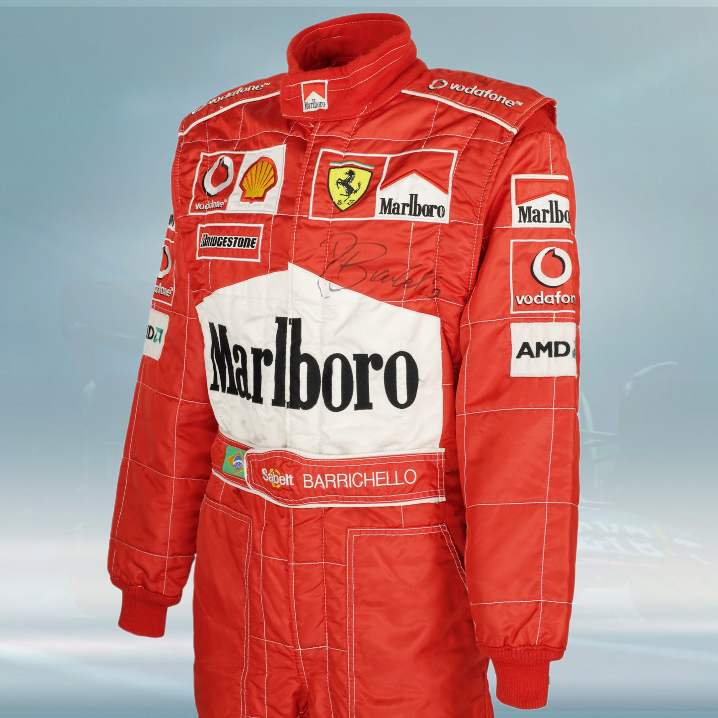 2003 Rubens Barrichello Race Scuderia Ferrari F1 Suit
