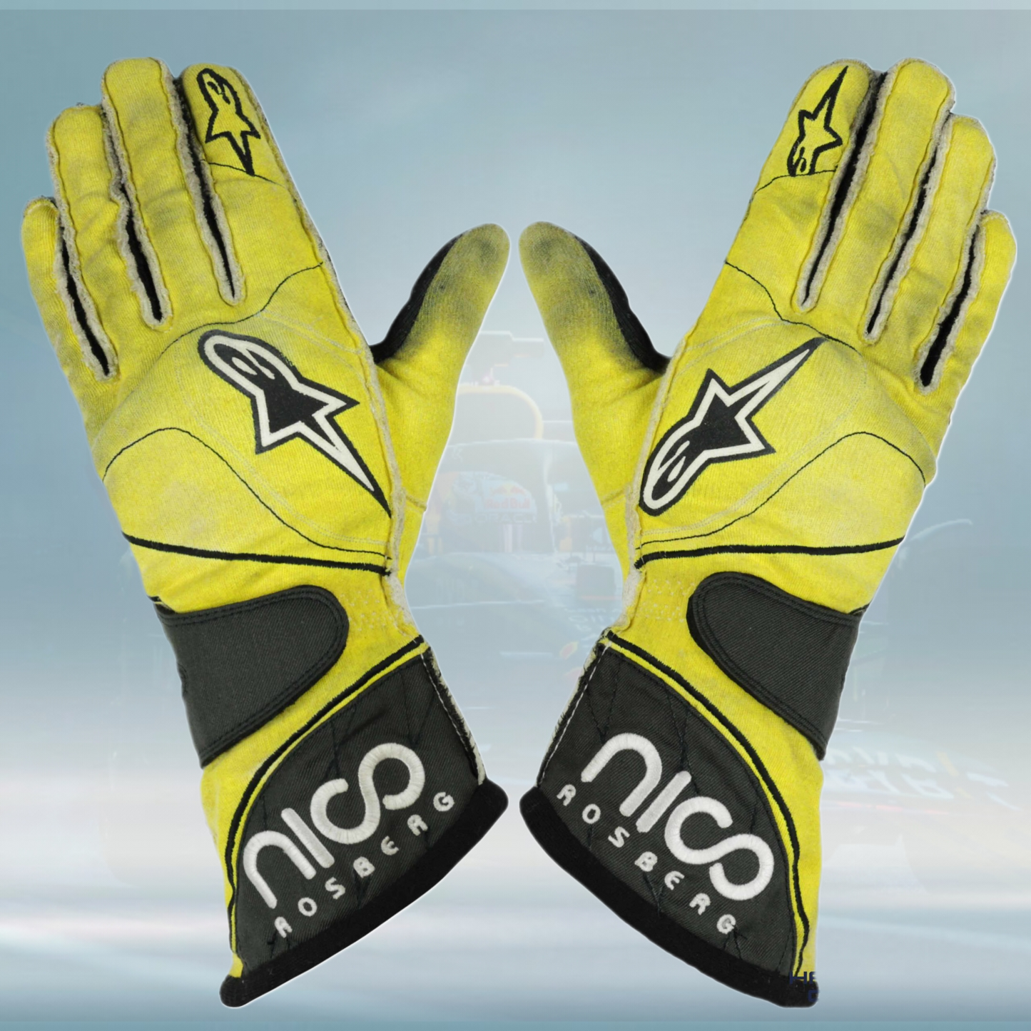 2011 Nico Rosberg Race AMG Mercedes Benz Alpinestars F1 Gloves