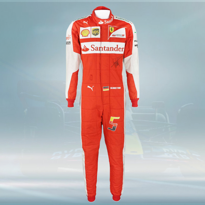 2015 Sebastian Vettel Chinese GP Podium Scuderia Ferrari F1 Suit