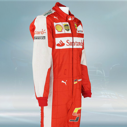 2015 Sebastian Vettel Chinese GP Podium Scuderia Ferrari F1 Suit