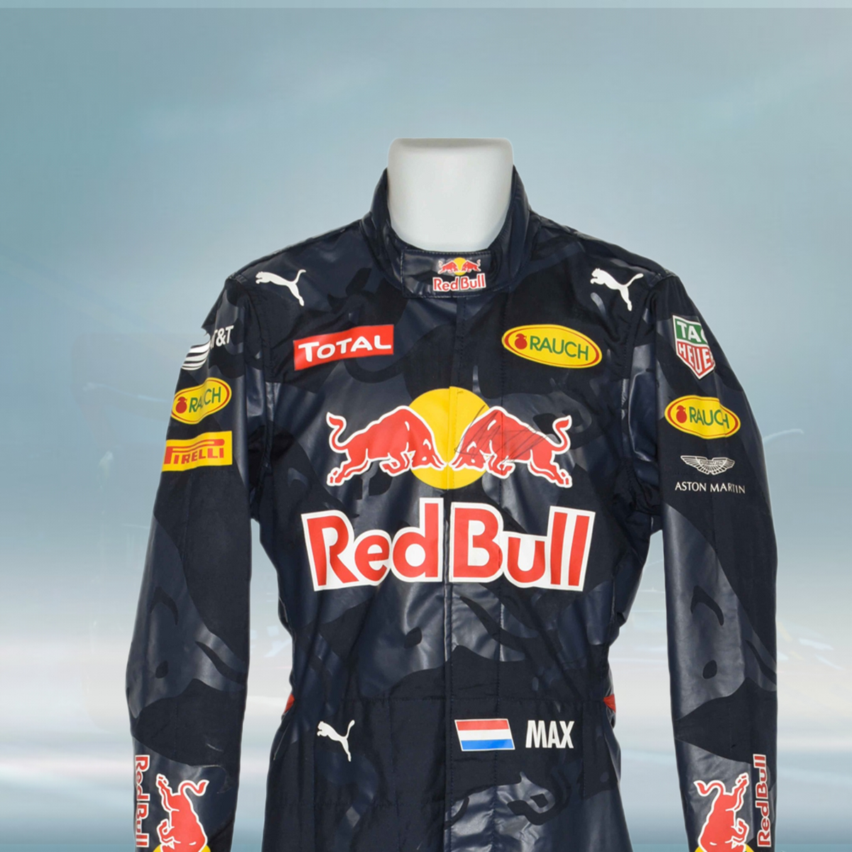 2016 Max Verstappen Signed Italian Grand Prix Worn Red Bull Racing F1 Suit