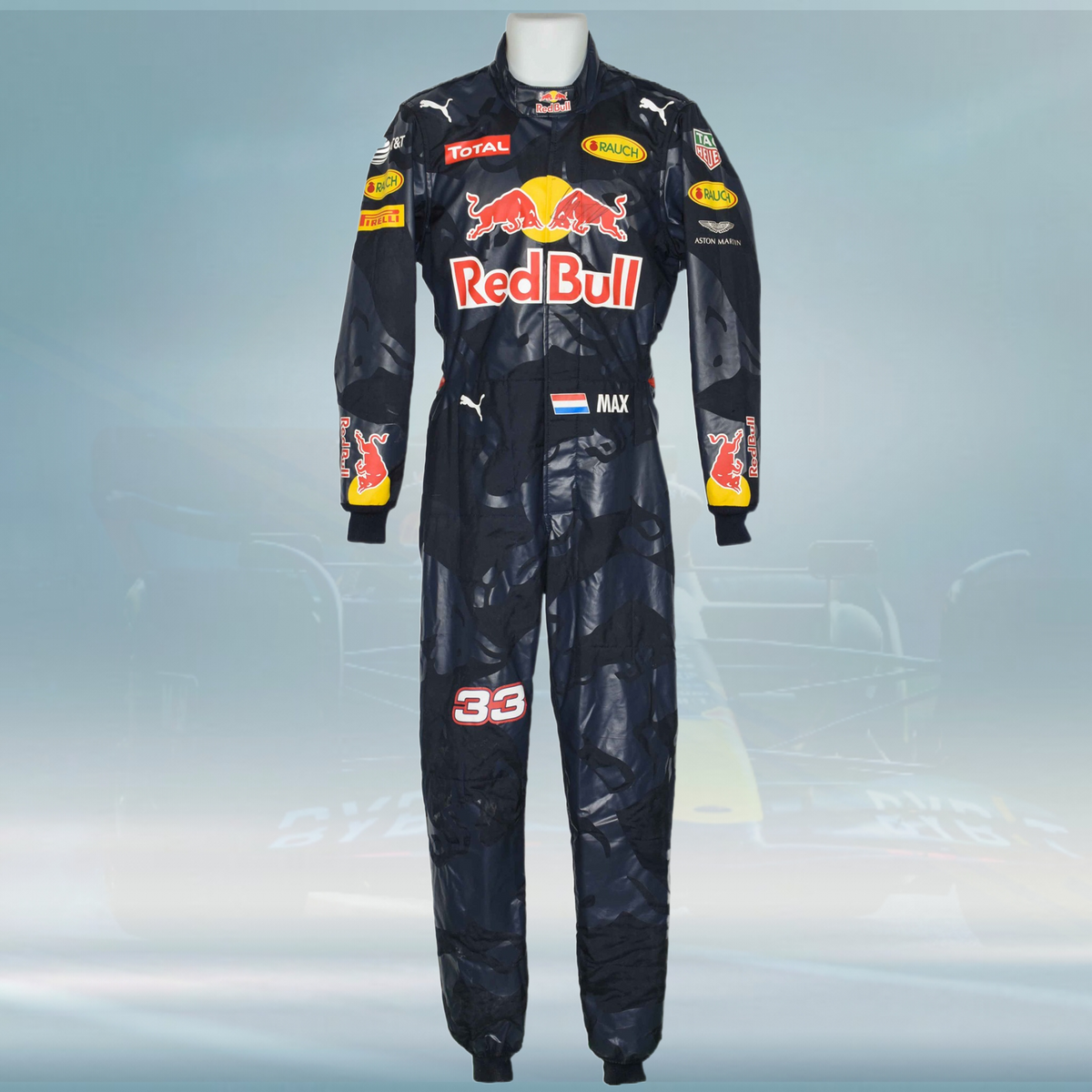 2016 Max Verstappen Signed Italian Grand Prix Worn Red Bull Racing F1 Suit